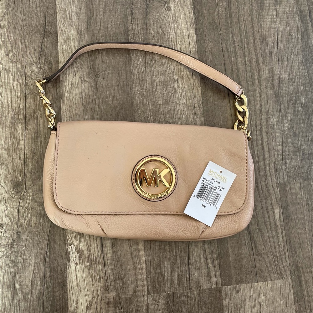 NWT michael kors fulton small chain shoulder strap handbag/ purse.